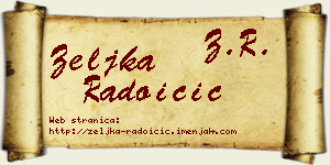 Željka Radoičić vizit kartica